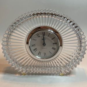 Mikasa Crystal “Diamond Fire” Clock NIB